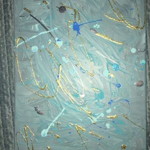 Splash glitter painting